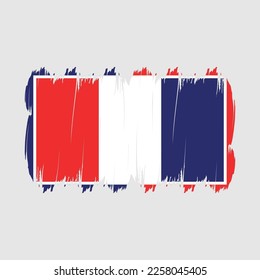 Ilustración de vectores de pincel de bandera de Francia