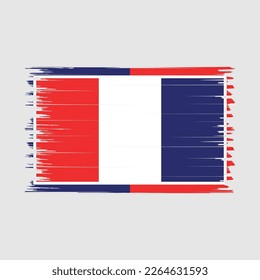Ilustración de vectores de pincel de bandera de Francia