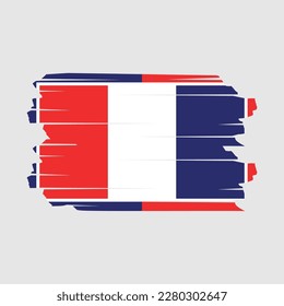 Ilustración de vectores de pincel de bandera de Francia