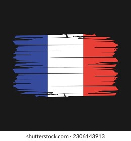 Ilustración de vectores de pincel de bandera de Francia