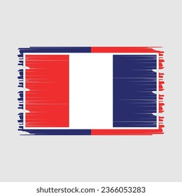 Ilustración de vectores de pincel de bandera de Francia