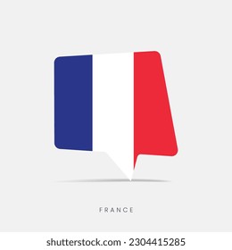 France flag bubble chat icon