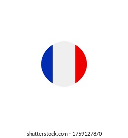 france flag circle icon vector on a background