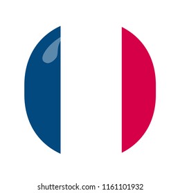 France flag circle vector illustration no background
