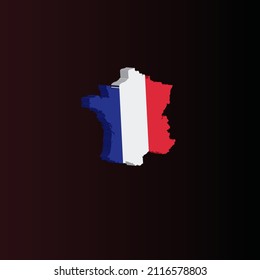 FRANCE flag with creative design vector Free Vector