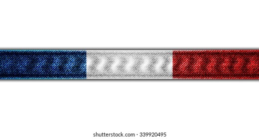 France flag denim ribbon