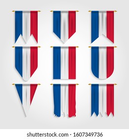 France Flag in Different shapes, Flag of France in Various Shapes