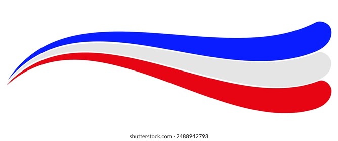 France flag, french flag tricolor rainbow curvy wave design