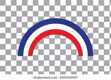 France flag, french flag tricolor rainbow curvy wave design