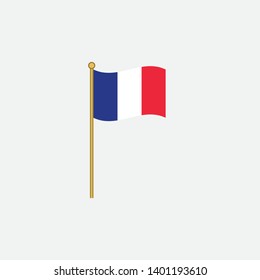 France flag graphic element Illustration template design 