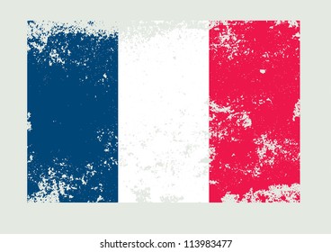 France flag grunge