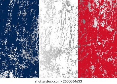 France flag with grunge effect.