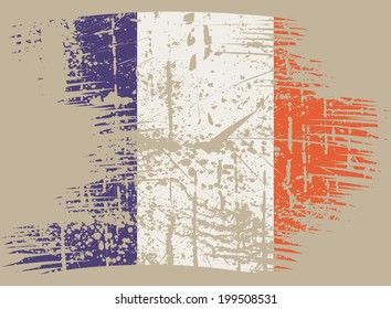 France flag grunge texture