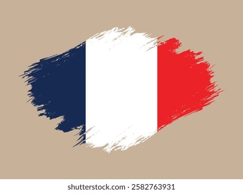 france flag grunge vector design