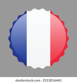 France flag icon isolated background. Vector