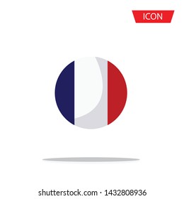 france flag icon isolated on white background.
