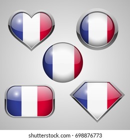 france flag icon theme. vector illustration