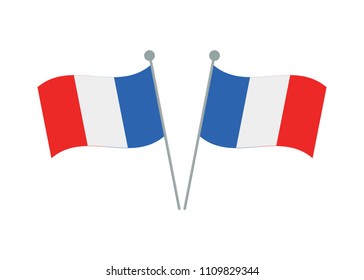 France flag icon. Vector illustration.