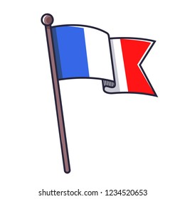 france flag icon. vector illustration