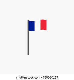 France flag icon. Vector illustration.