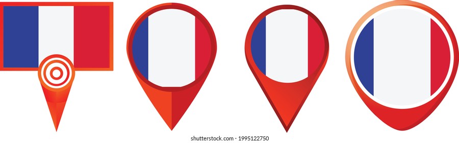 France flag icon . web icon set . icons collection. Simple vector illustration.