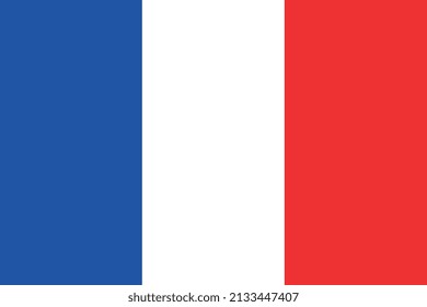 Bandera de Francia. Ilustración de la bandera de Francia. Diseño horizontal. Ilustración. Mapa.