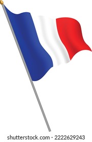 vector de ilustración de bandera de francia con fondo de bandera y transparente