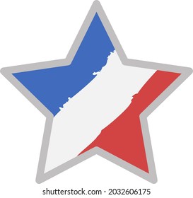 France flag, illustration, vector, on a white background.