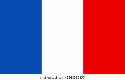 France Flag Isolated Vector Illustration