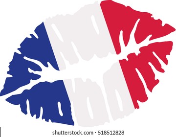 France flag kiss