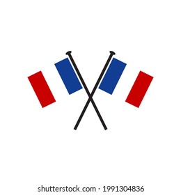 France flag logo design vector template