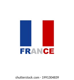 Plantilla vectorial de diseño de logotipo de bandera francesa
