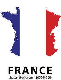 Diseño de vectores con logotipo de bandera francesa