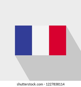 France flag Long Shadow design vector