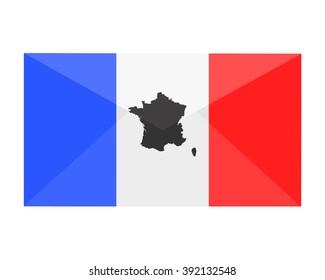 france flag mail post post letter document image vector