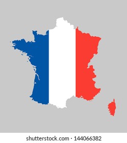 France flag map