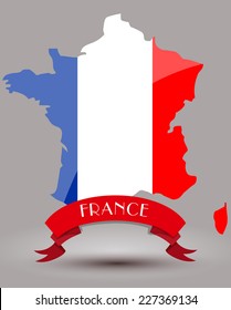 France flag map
