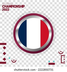 france flag nation 3d effect vector with isolated color background