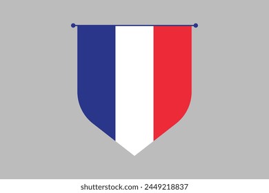 France flag, The flag of France, Flag of France national country symbol illustration Vector, Rectangle French flag illustration, Flat vector illustration
