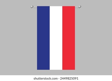 France flag, The flag of France, Flag of France national country symbol illustration Vector, Rectangle French flag illustration, Flat vector illustration
