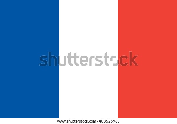 フランス国旗 正式な色 正しい比率 フランス国旗 平らなベクターイラスト Eps10 のベクター画像素材 ロイヤリティフリー