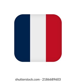 France flag, official colors. Vector illustration.