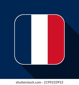 France flag, official colors. Vector illustration.