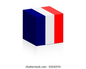 france flag on box