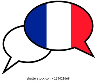  FRANCE flag on speaking bubble