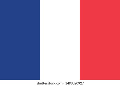 france flag with original color and size