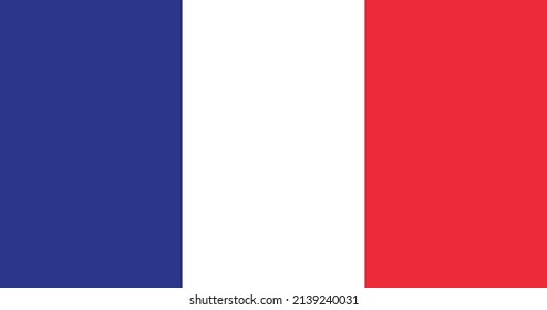 France flag with original RGB color vector illustration design