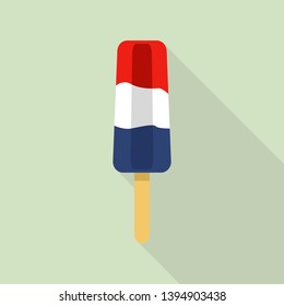 France flag popsicle icon. Flat illustration of france flag popsicle vector icon for web design