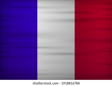 France flag realistic flag. Made in France. Vector illustration.
