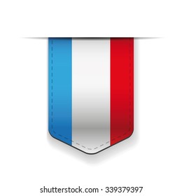 France flag ribbon vector